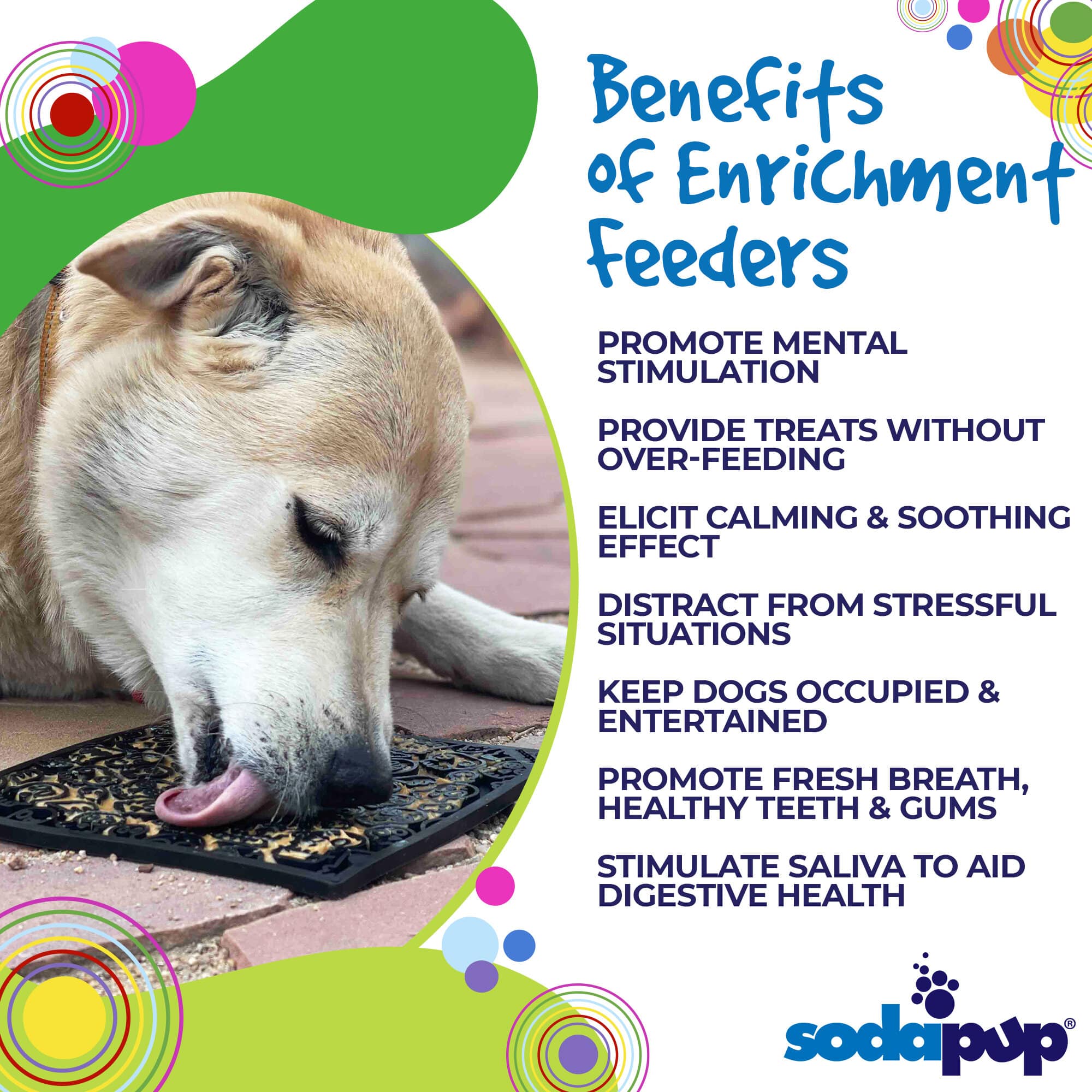SodaPup® Zombie eMat - Enrichment Lick Mat for Dogs and Cats | Halloween Skull Design