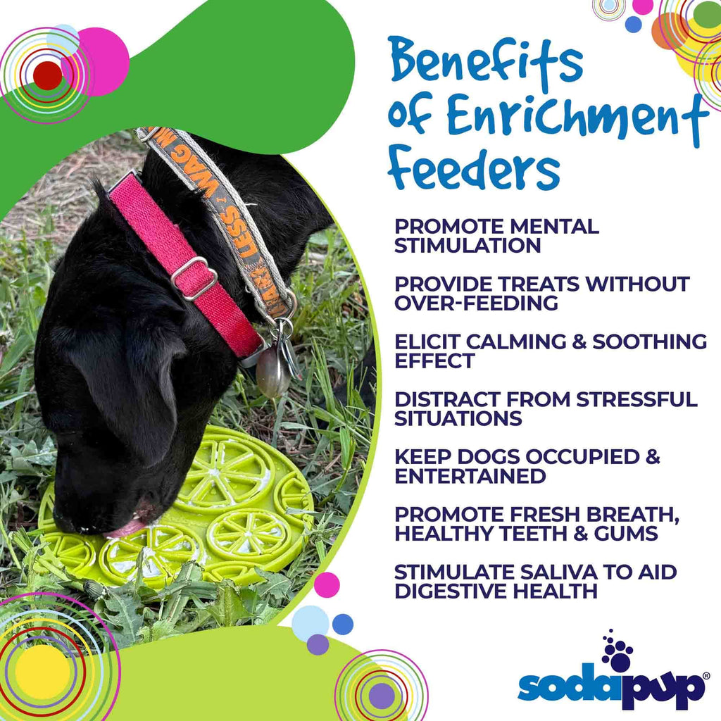 SodaPup® Citrus Design eMat - Enrichment Lick Mat For Dogs and Cats - with Suction Cups | USA Made