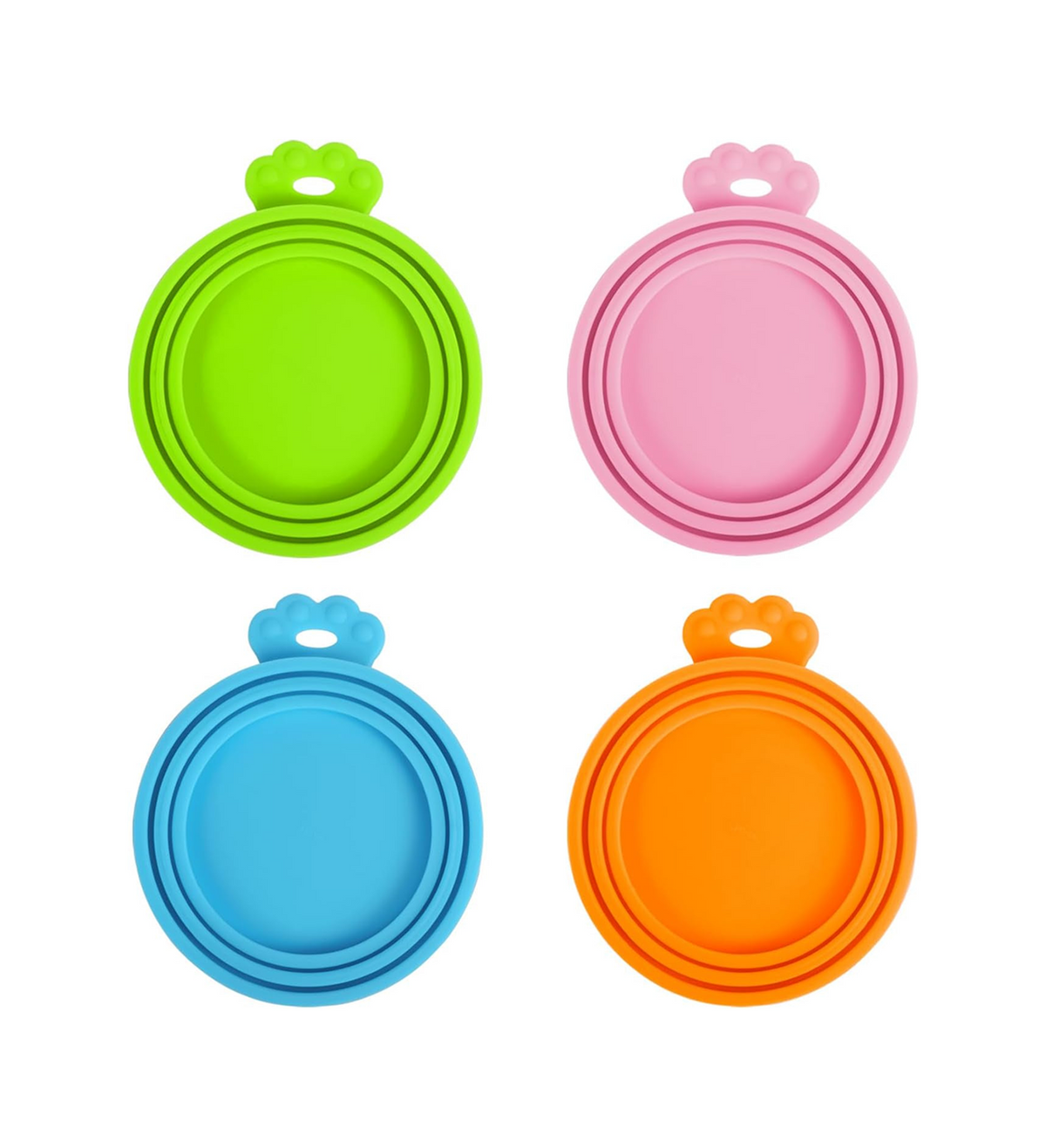 4 Pack - Silicone Pet Can Cover Lids