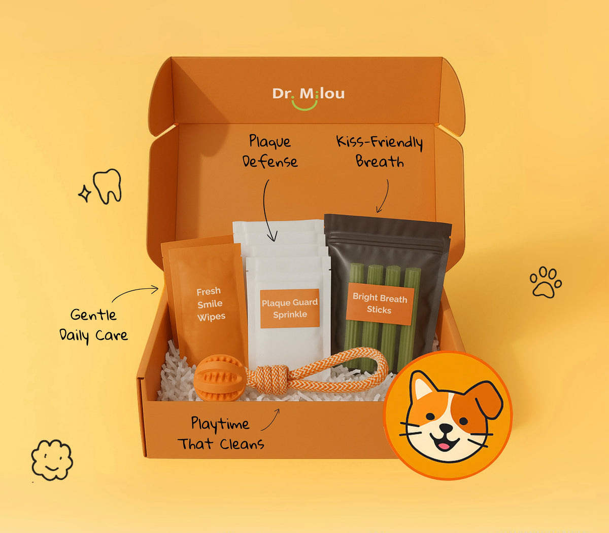 Dr. Milou® | Everyday Essentials Pet Dental Care Kit