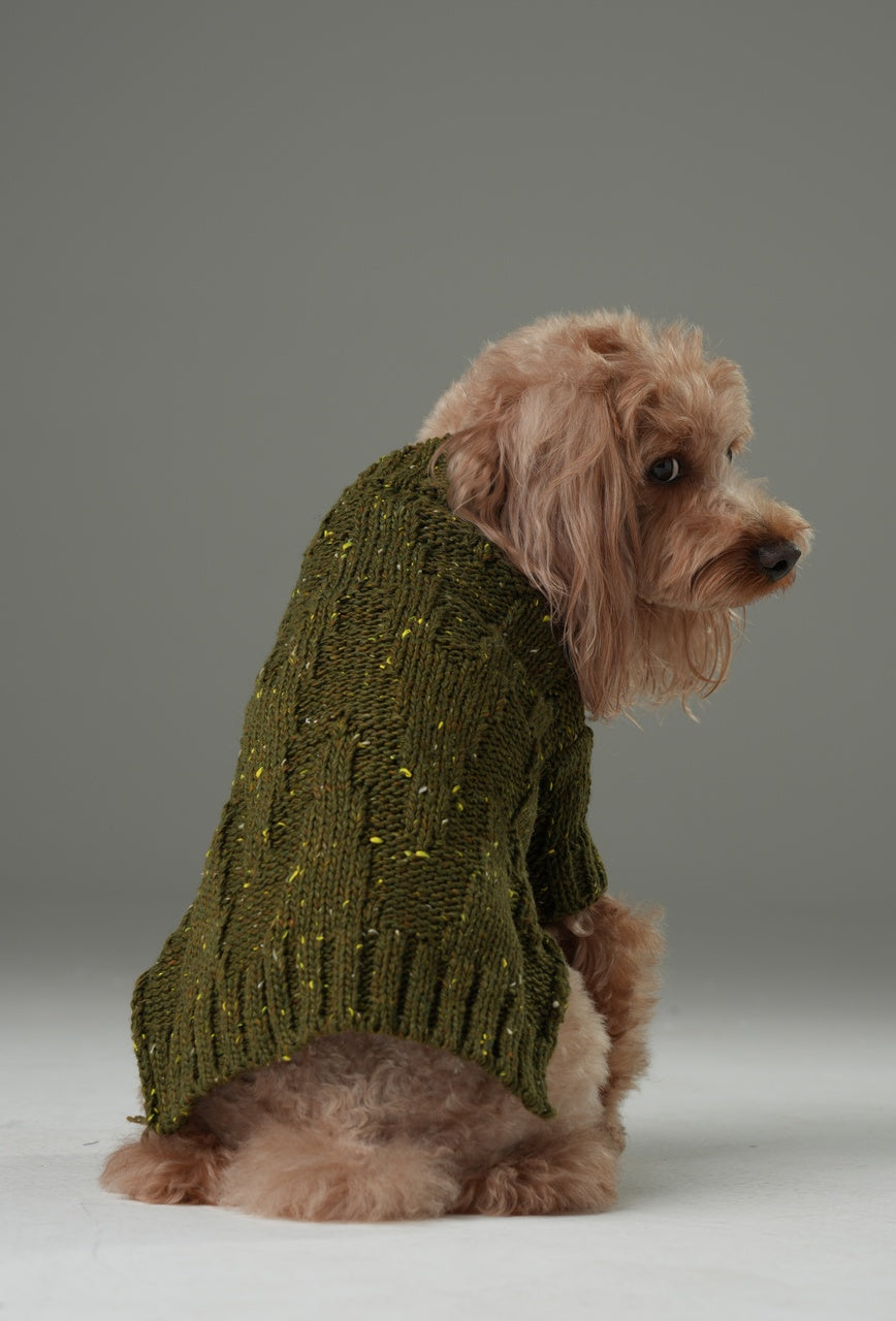 Pehom | Glacier Pet Sweater - Olive Green