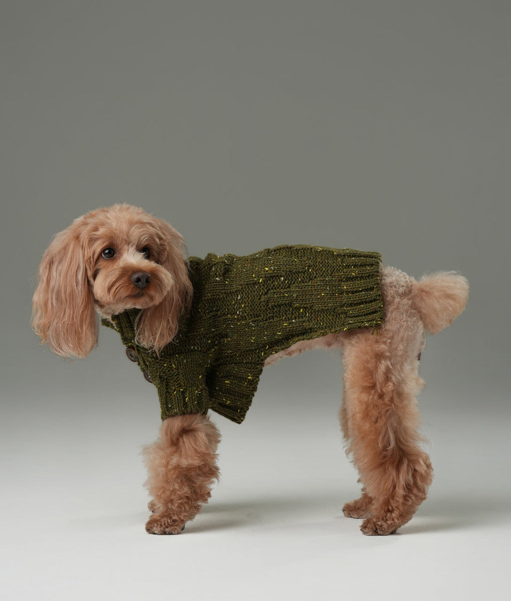 Pehom | Glacier Pet Sweater - Olive Green