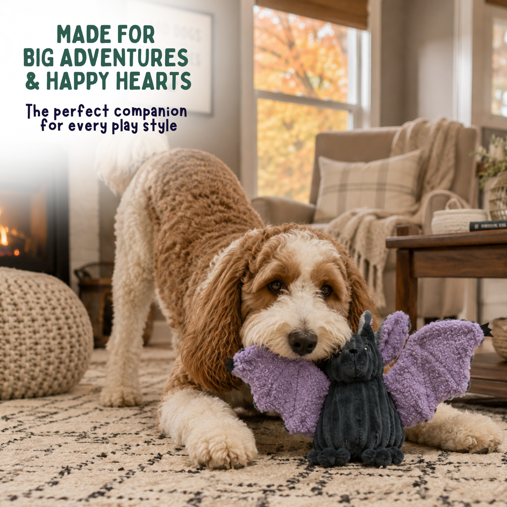 HuggleHounds Baxter Bat Halloween Dog Toy