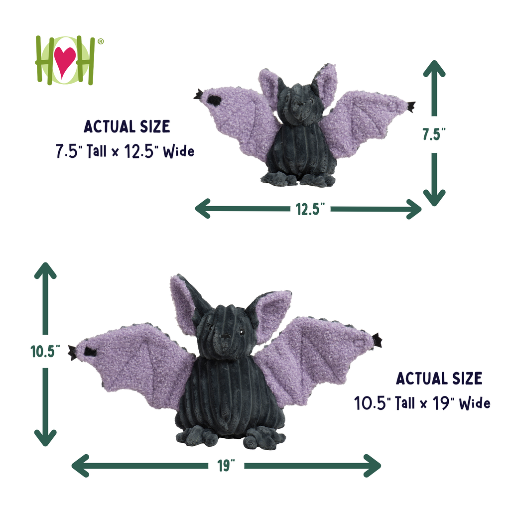 HuggleHounds Baxter Bat Halloween Dog Toy