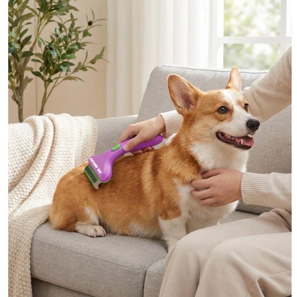 Dr. Milou® | CalmCare Dematting Rake with One-Click Fur Release