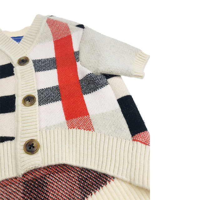 Button-Down Plaid Dog Sweater For Fall or Spring