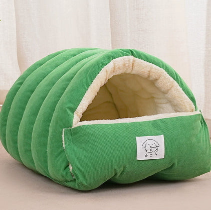 Cozy Corduroy Cave Pet Bed