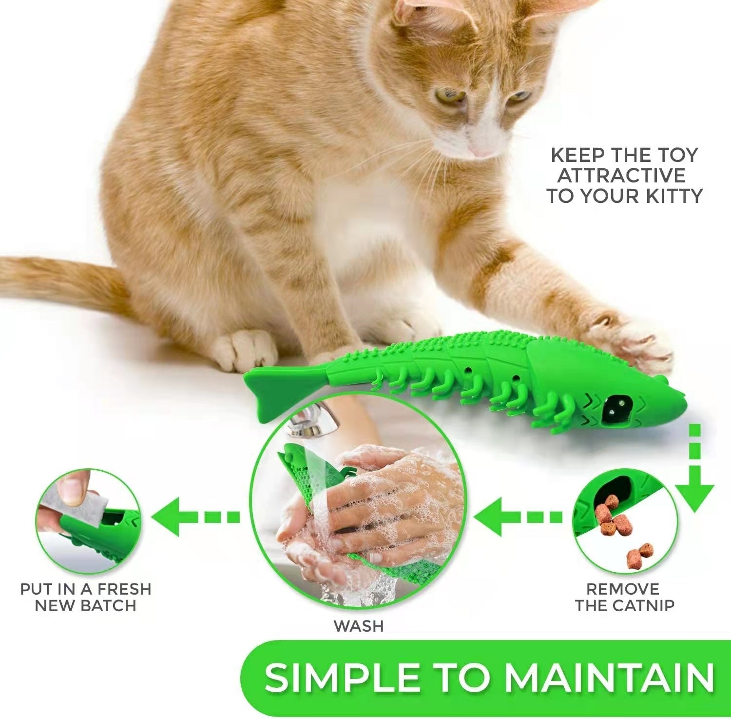 New Catnip Toys For Cats 360 Degree Teeth Cleaning Accessories Pet Toy Interactive Rubber Toothbrush Chew