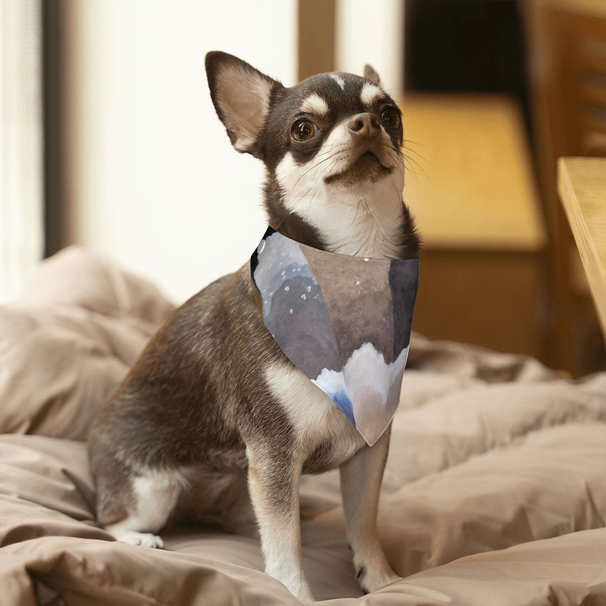 Sebastian & Clementine Reaching Waves Pet Cotton Bandana