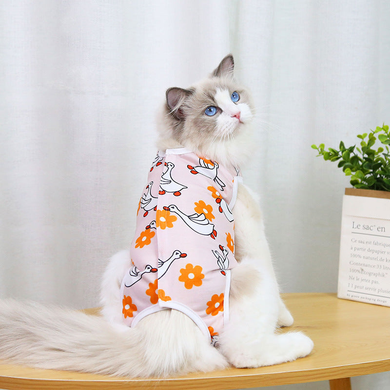 Cat Recovery Suit After Surgery - Breathable Anti-Lick Cat Onesie