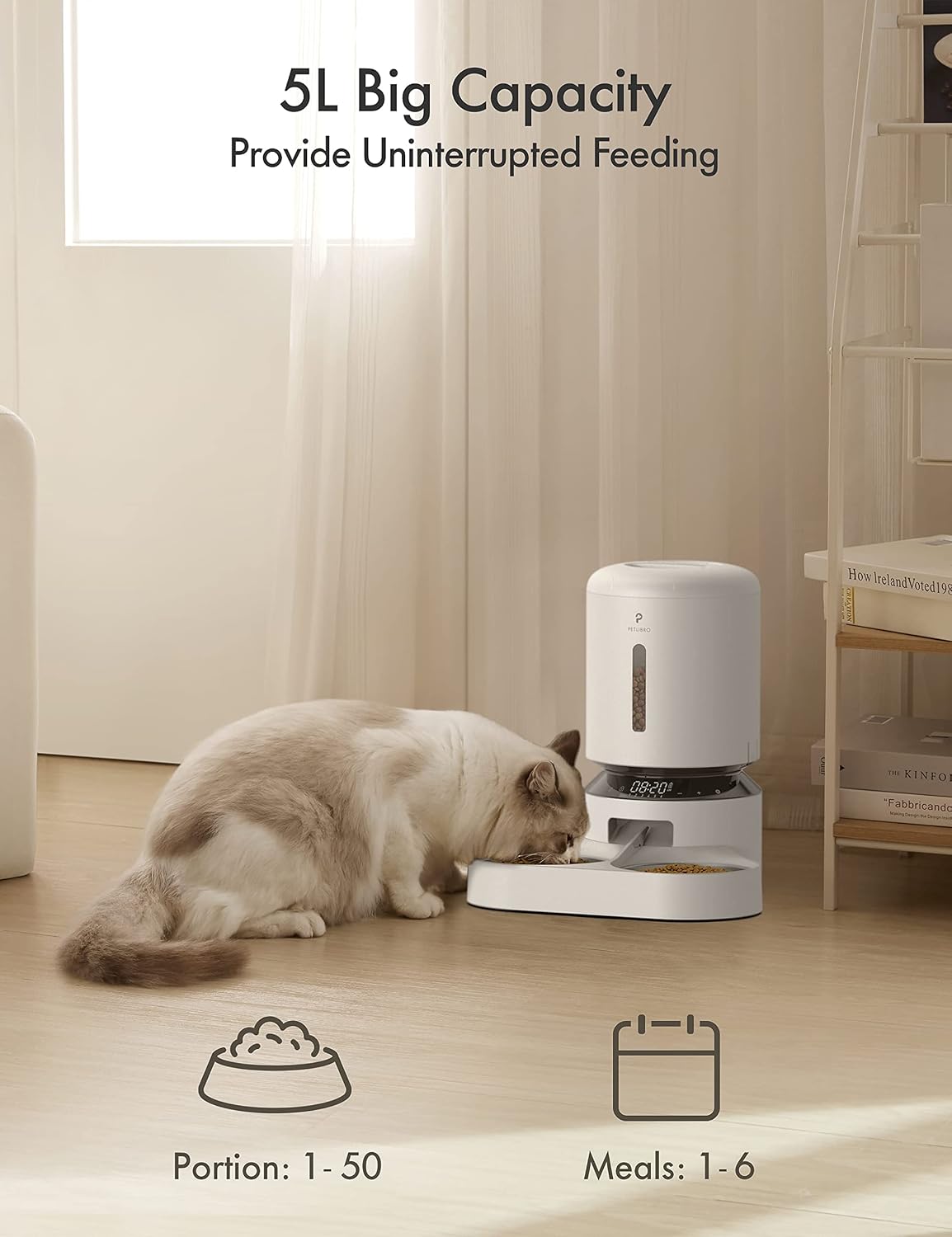 Automatic Cat Feeder with Timer for 2 Cats | Smart Dry Food Dispenser