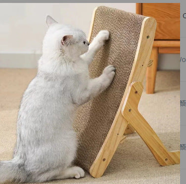 Corrugated Cardboard Cat Scratcher and Convertible Bed