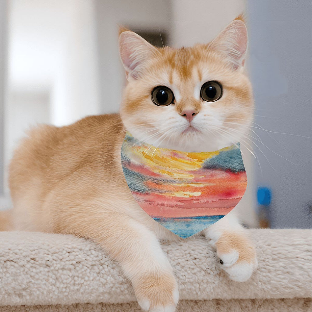 Sebastian & Clementine Sunset, Acapulco Pet Cotton Bandana