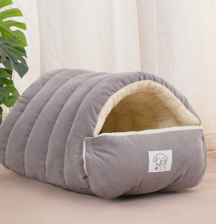 Cozy Corduroy Cave Pet Bed