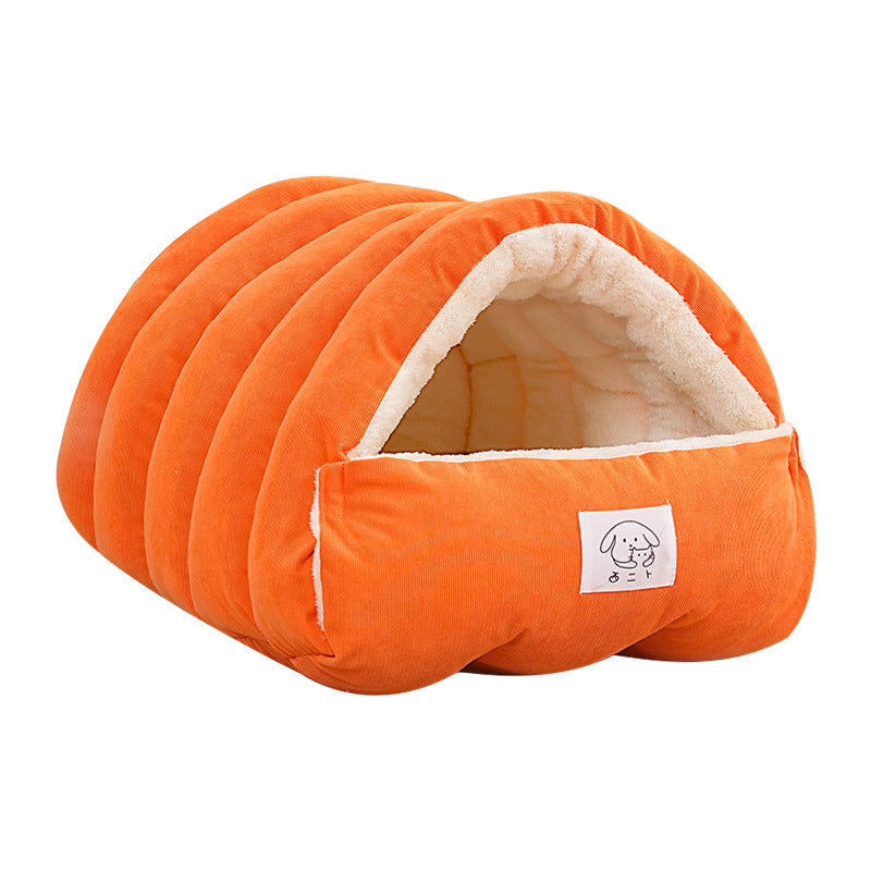 Cozy Corduroy Cave Pet Bed