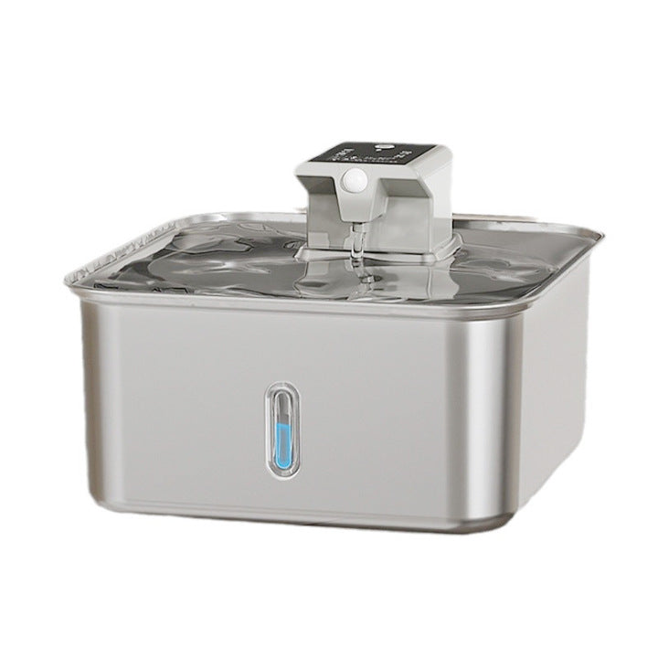 Wireless Pet Water Fountain Stainless Steel Rechargeable