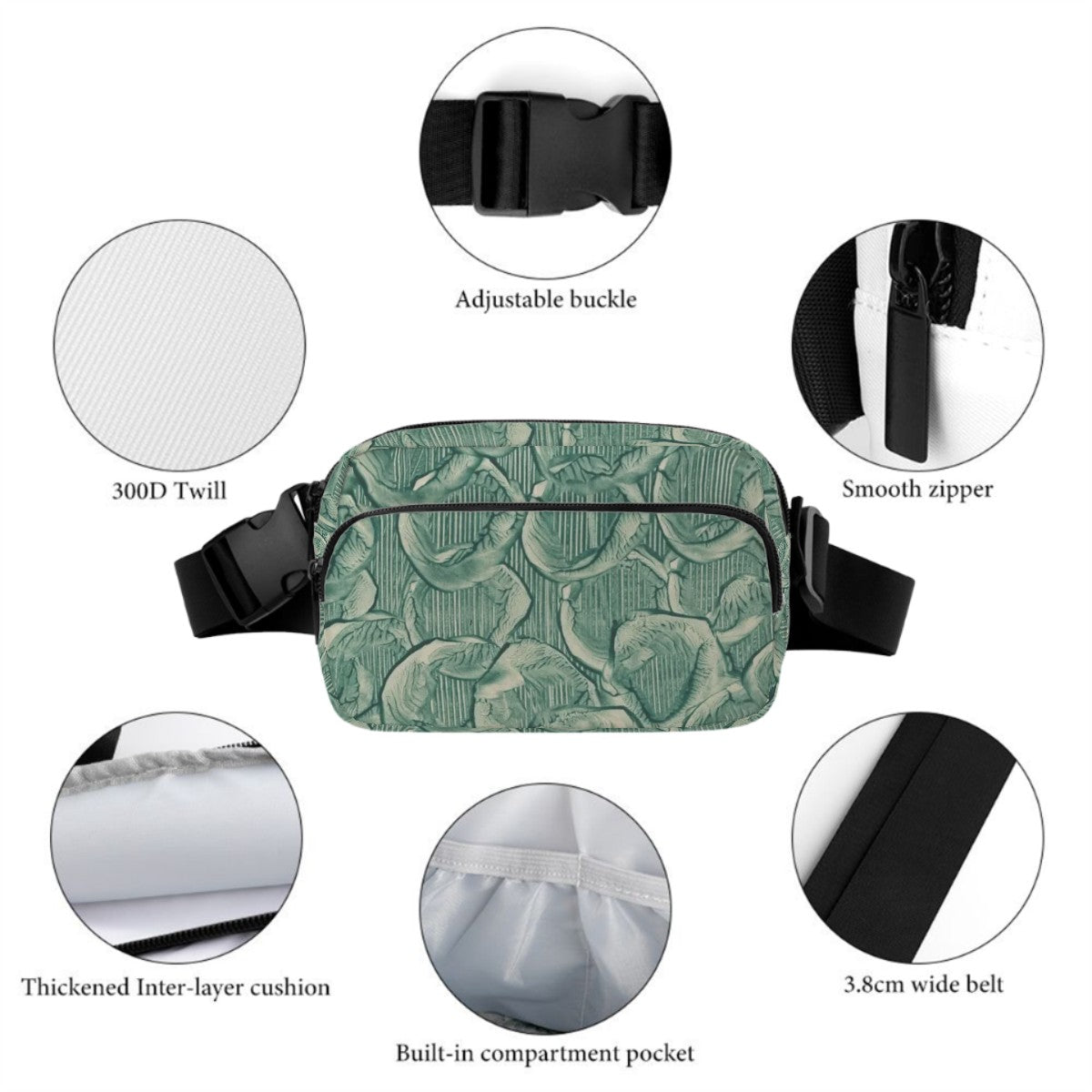 Sebastian & Clementine Green Paint Fanny Pack