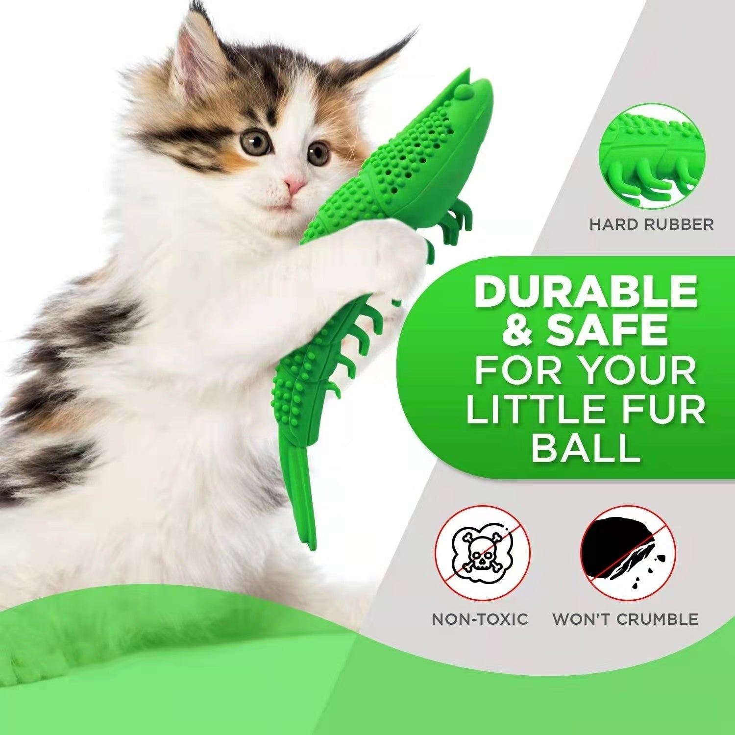 New Catnip Toys For Cats 360 Degree Teeth Cleaning Accessories Pet Toy Interactive Rubber Toothbrush Chew
