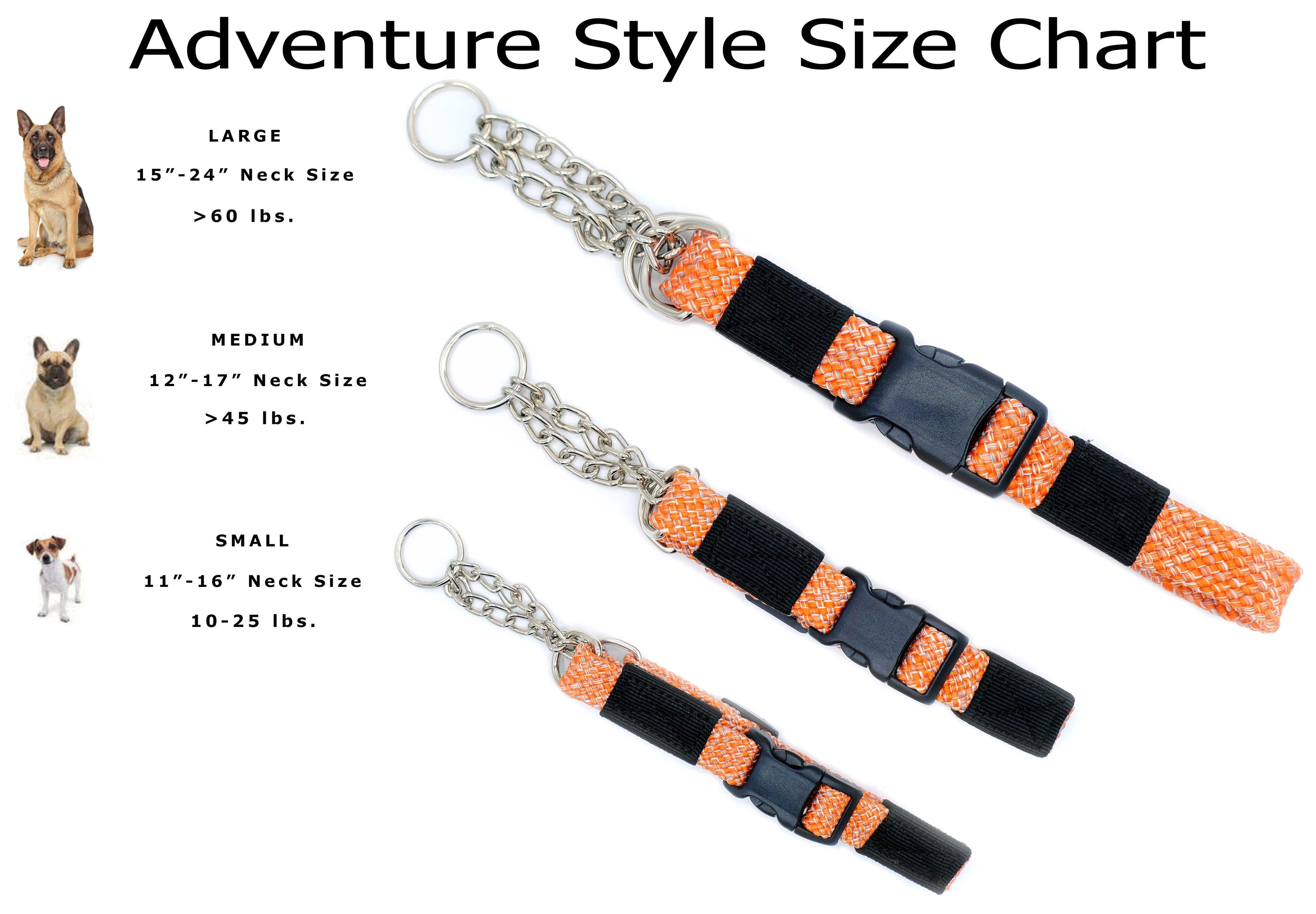 Euro-Dog Adventure Style Mountain Flat Weave Martingale Dog Collar