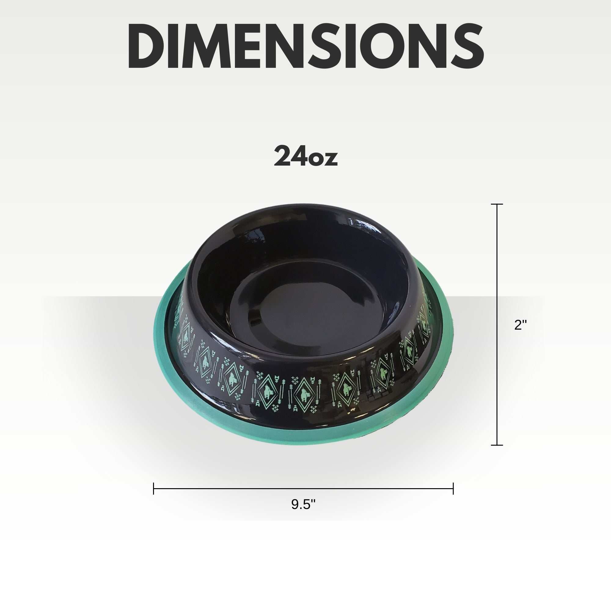 Non-Skid Boho Stainless Steel Dog Bowl – with Whimsical Unicorn Design