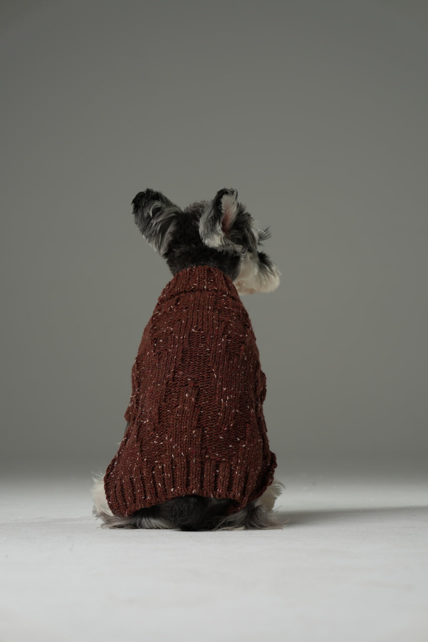Pehom | Glacier Pet Sweater - Burgundy
