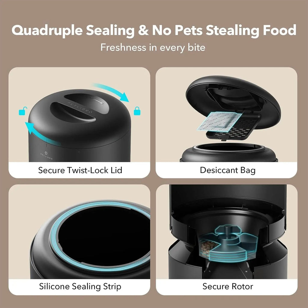 Automatic Cat Feeder with Timer for 2 Cats | Smart Dry Food Dispenser