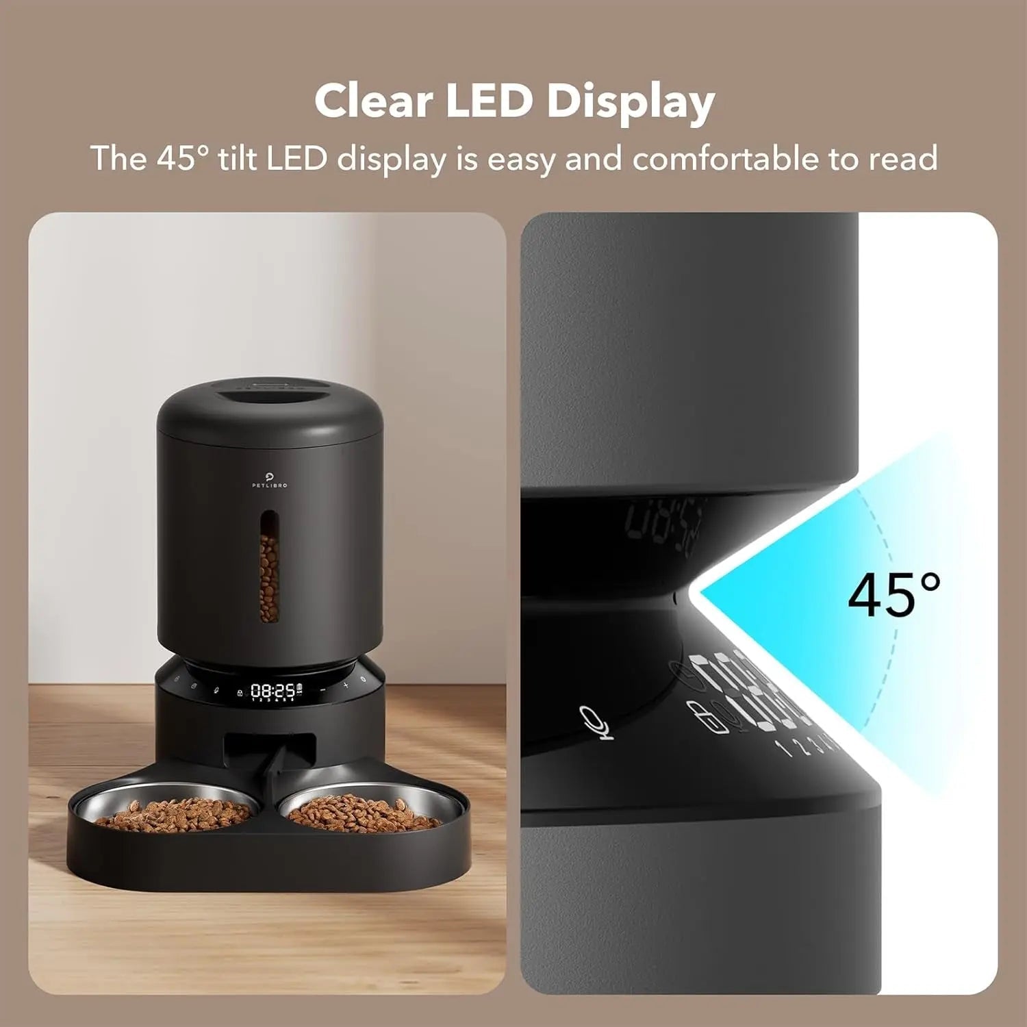 Automatic Cat Feeder with Timer for 2 Cats | Smart Dry Food Dispenser