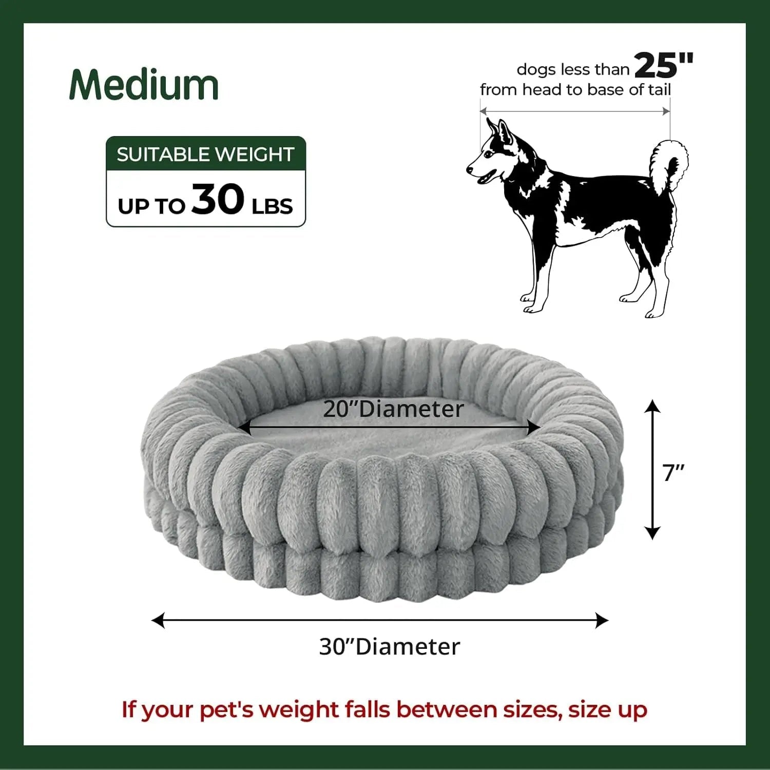 Luxury Donut Dog Bed – Orthopedic Calming Round Bed, Washable