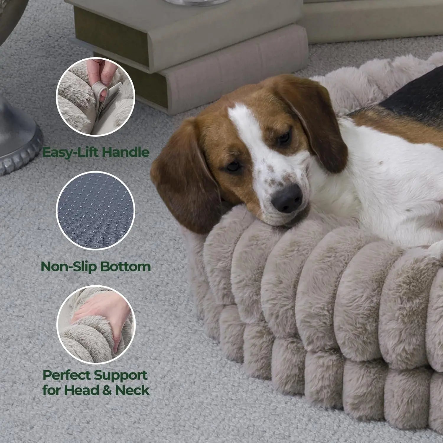 Luxury Donut Dog Bed – Orthopedic Calming Round Bed, Washable