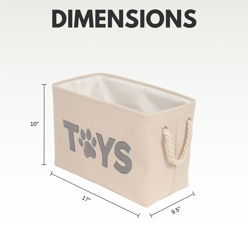 Country Living Foldable Fabric Pet Toy Storage Bin - Convenient Organizer for Pet Accessories