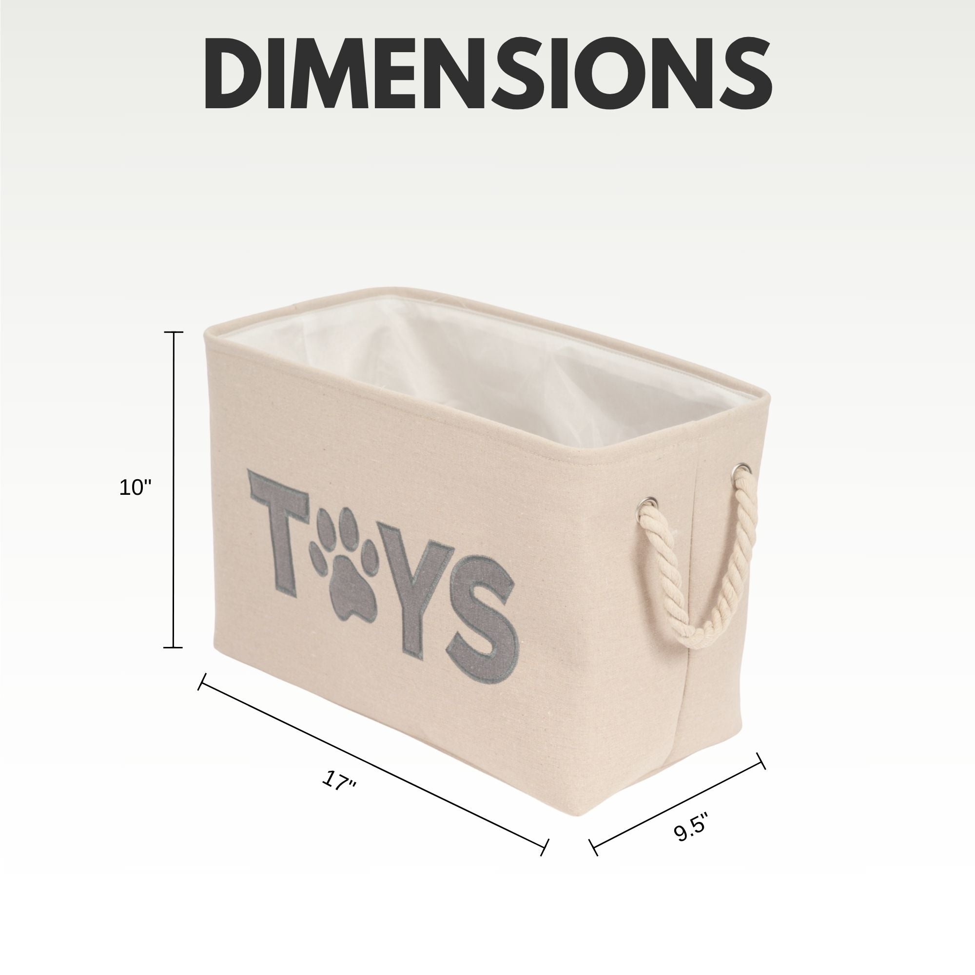 Country Living Foldable Fabric Pet Toy Storage Bin - Convenient Organizer for Pet Accessories