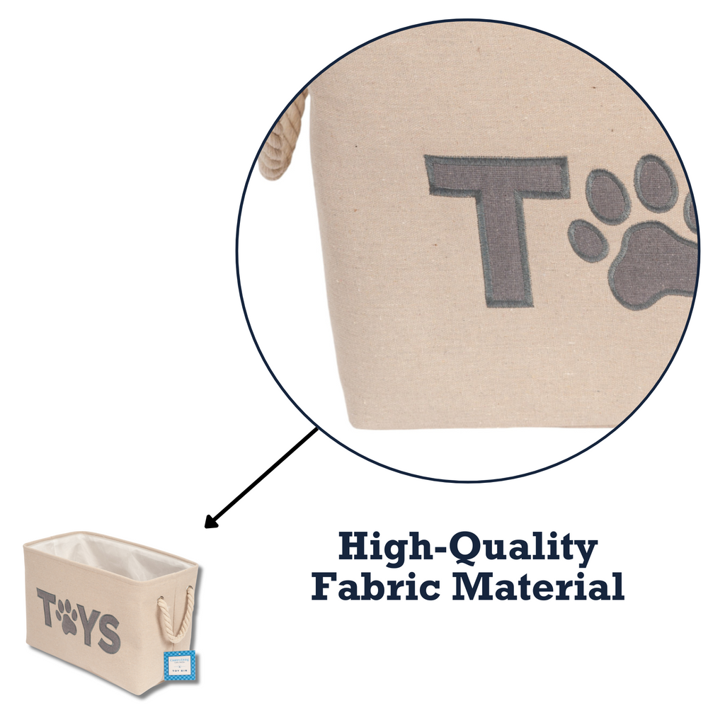 Country Living Foldable Fabric Pet Toy Storage Bin - Convenient Organizer for Pet Accessories