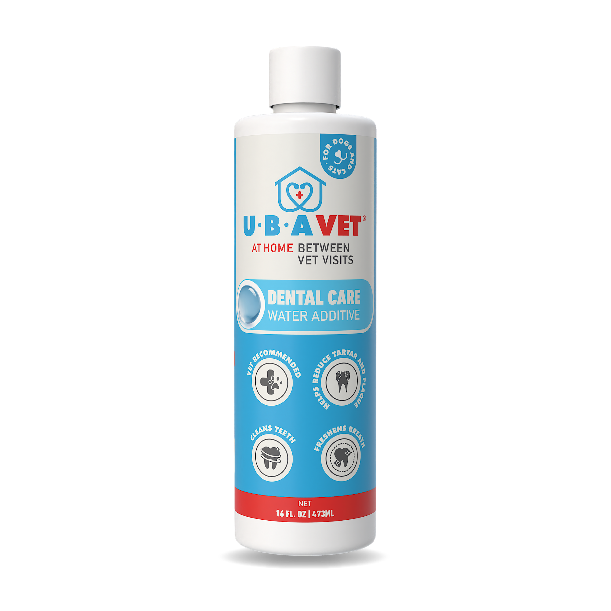 UBAVET Dental Care Water Additive for Dogs & Cats