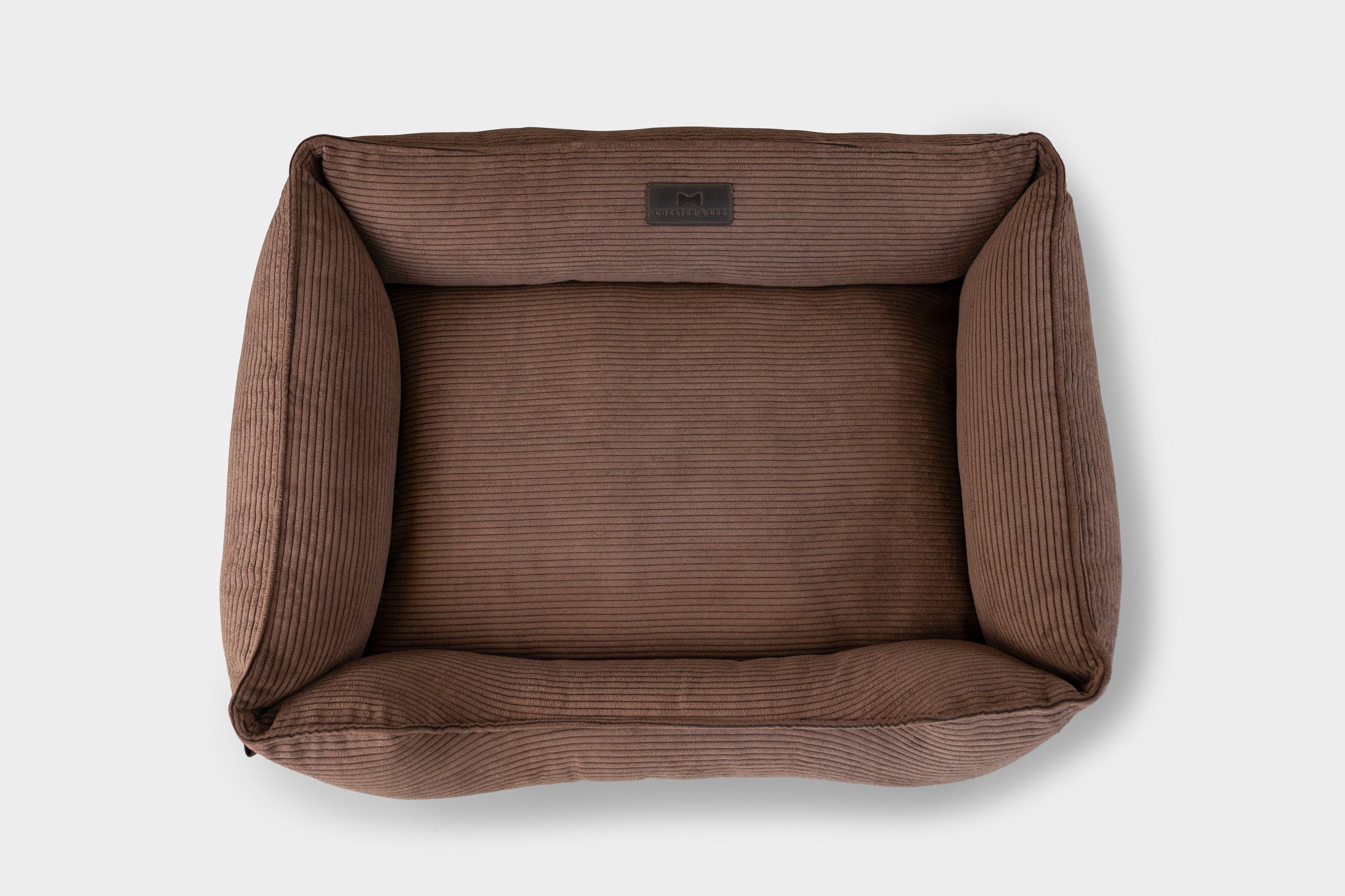 Chester & Lee | Fancy Corduroy Sleeper Dog Bed Brown