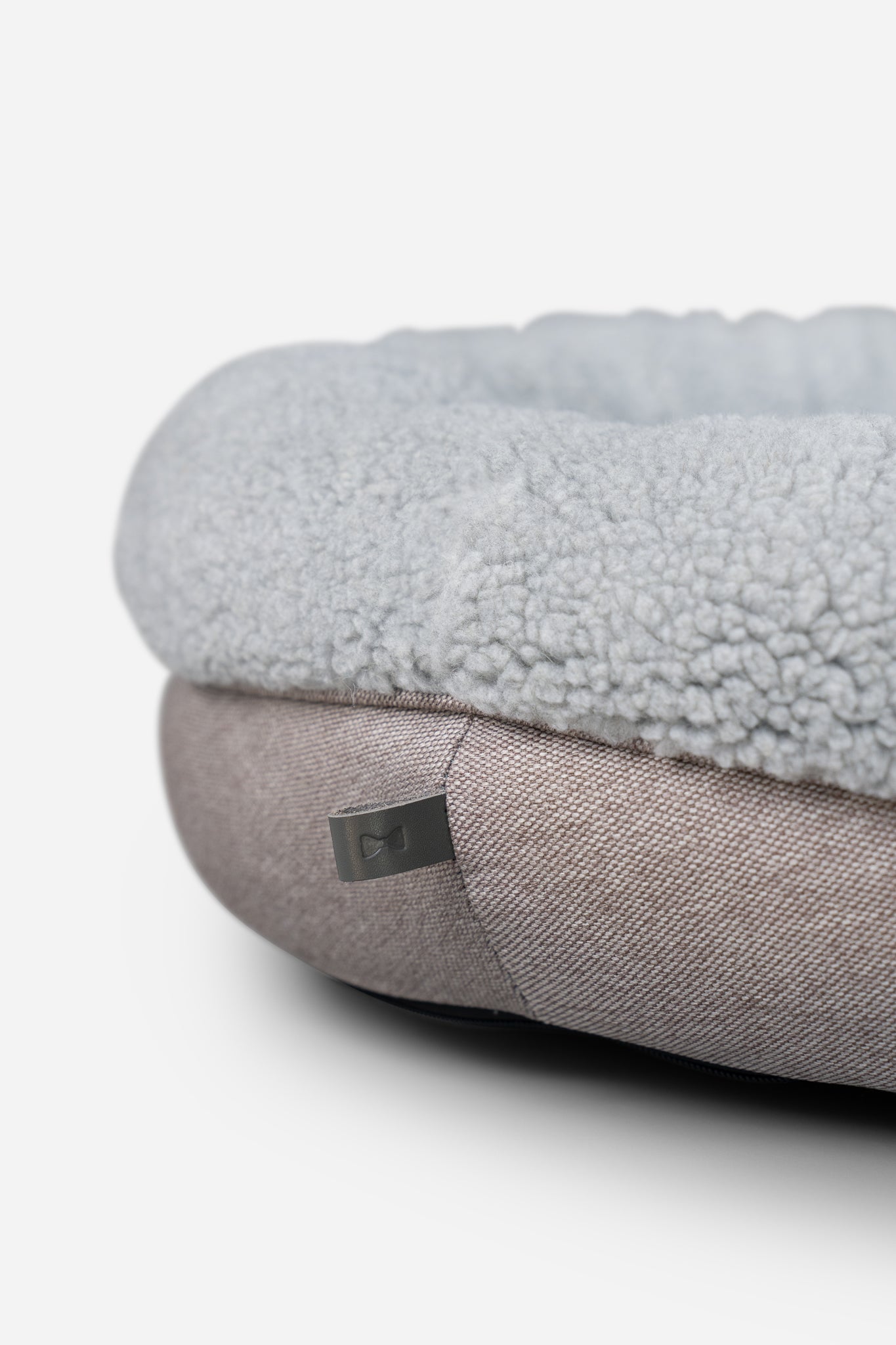Chester & Lee | Furry Gray Donut Dog Bed