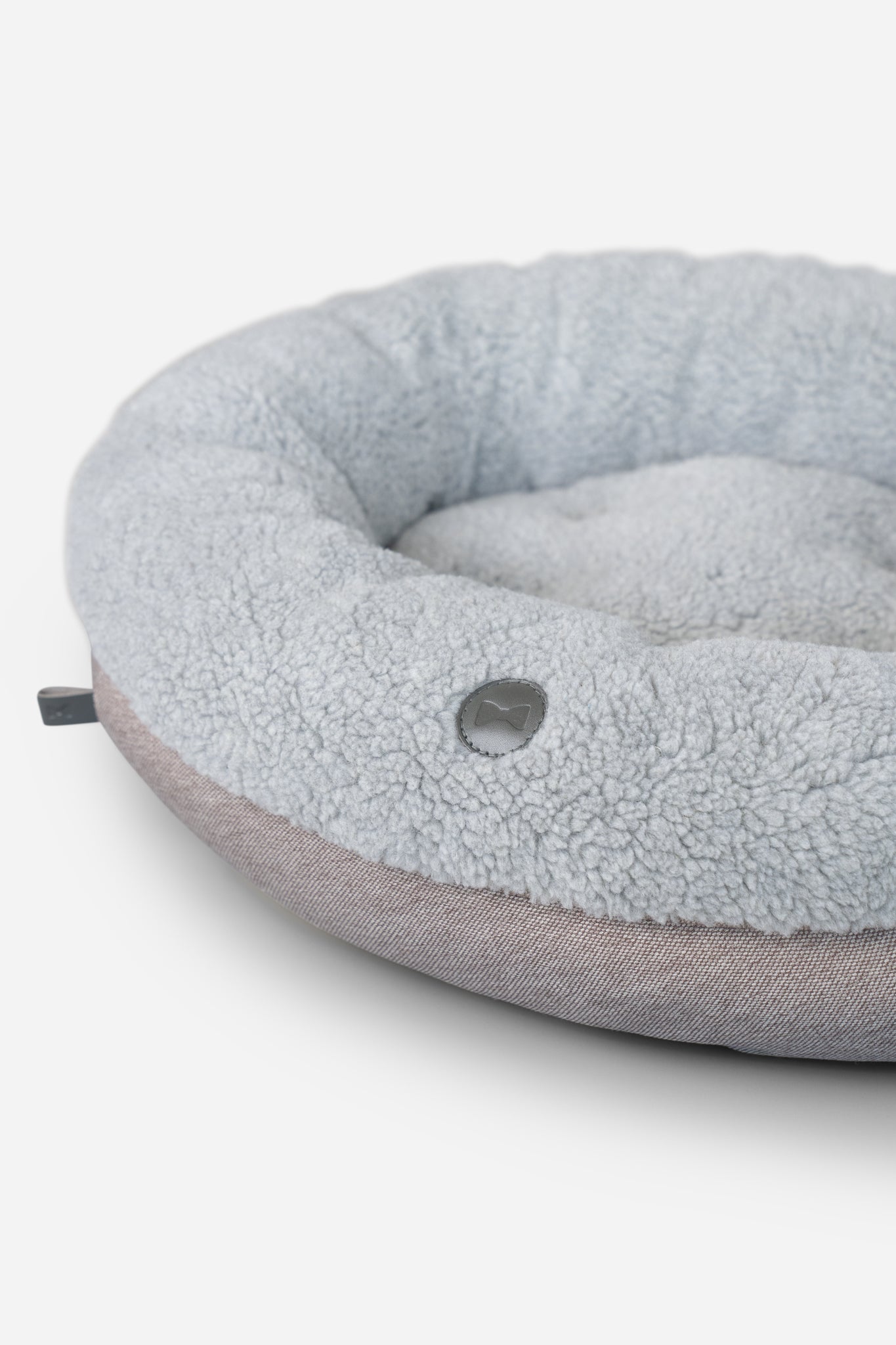 Chester & Lee | Furry Gray Donut Dog Bed
