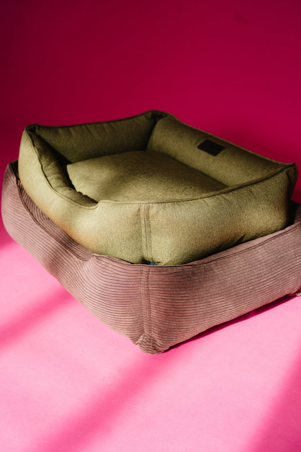 Chester & Lee | Fancy Corduroy Sleeper Dog Bed Brown