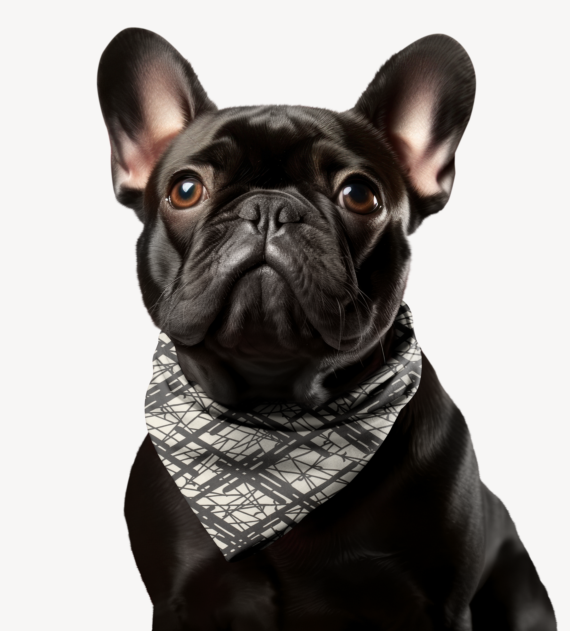 Sebastian & Clementine Vintage Collection Abstract Lines Bandana Collar for Dogs and Cats