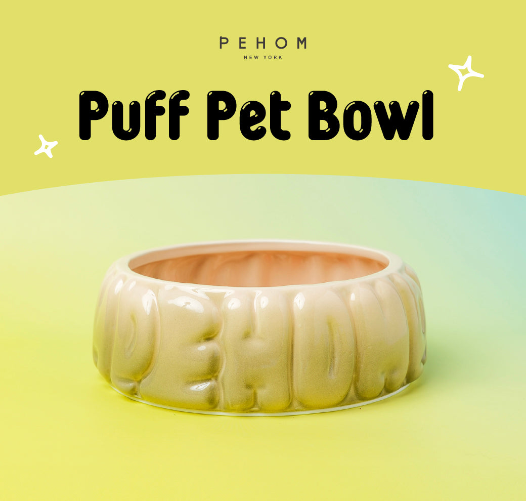 Pehom | Puff Pet Bowl - Gradient Olive