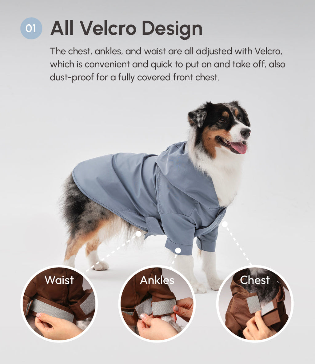 Pehom | Tribeca Adjustable Velcro Raincoat - Light Blue