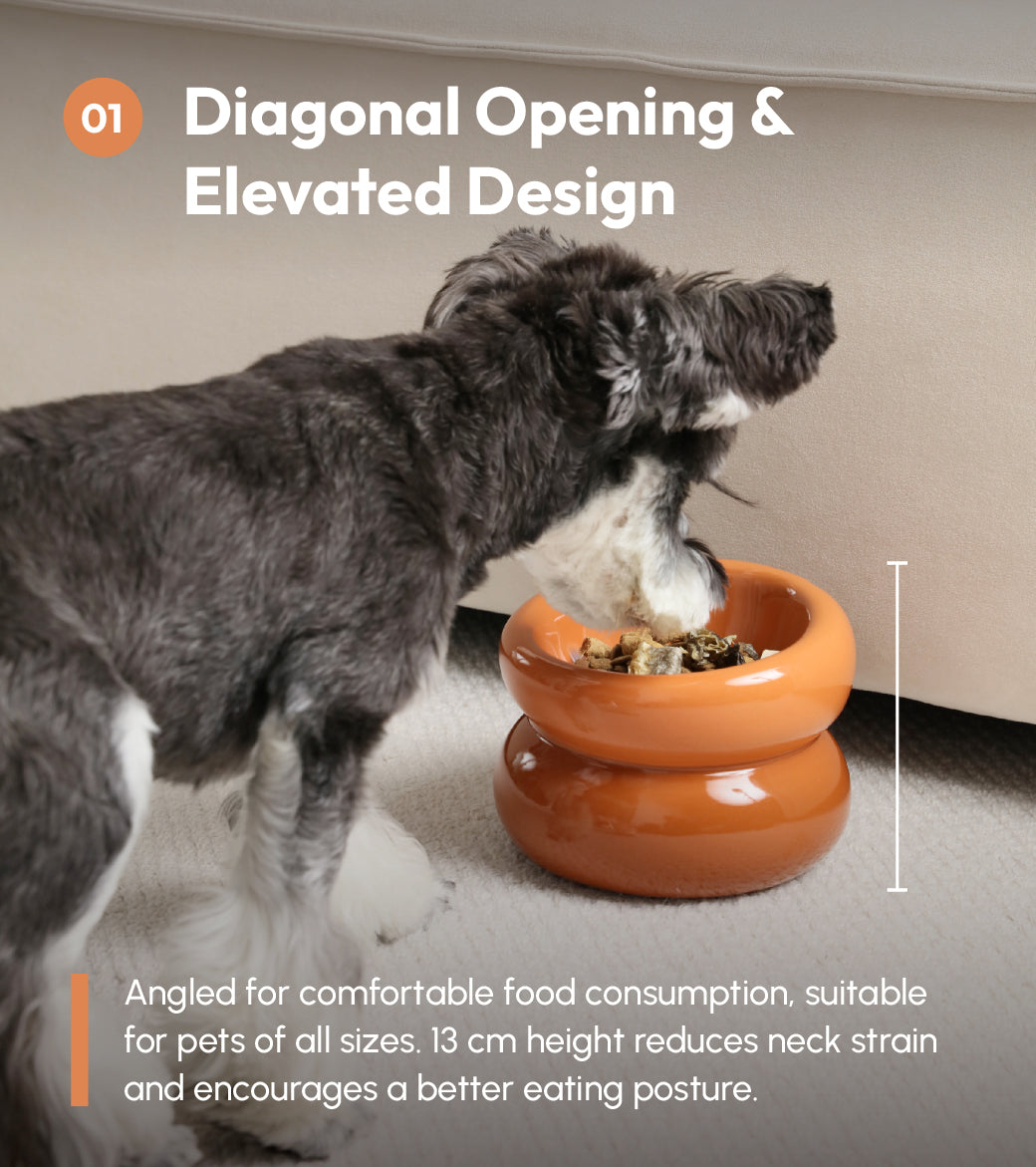Pehom | Soufflé Pet Bowl - Amber Orange