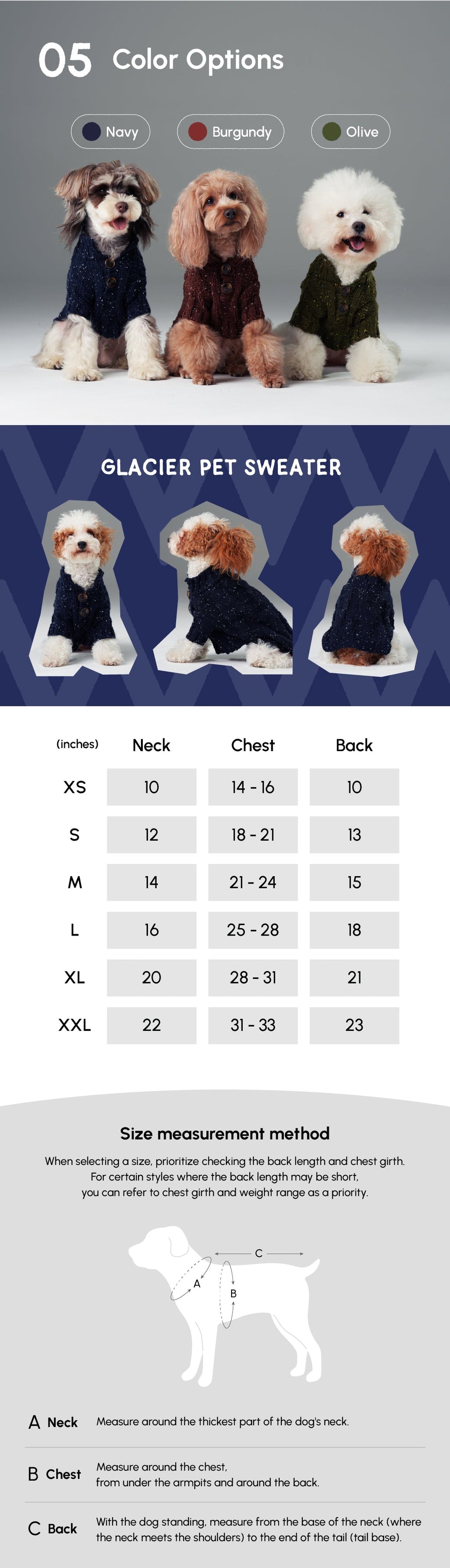 Pehom | Glacier Pet Sweater - Navy