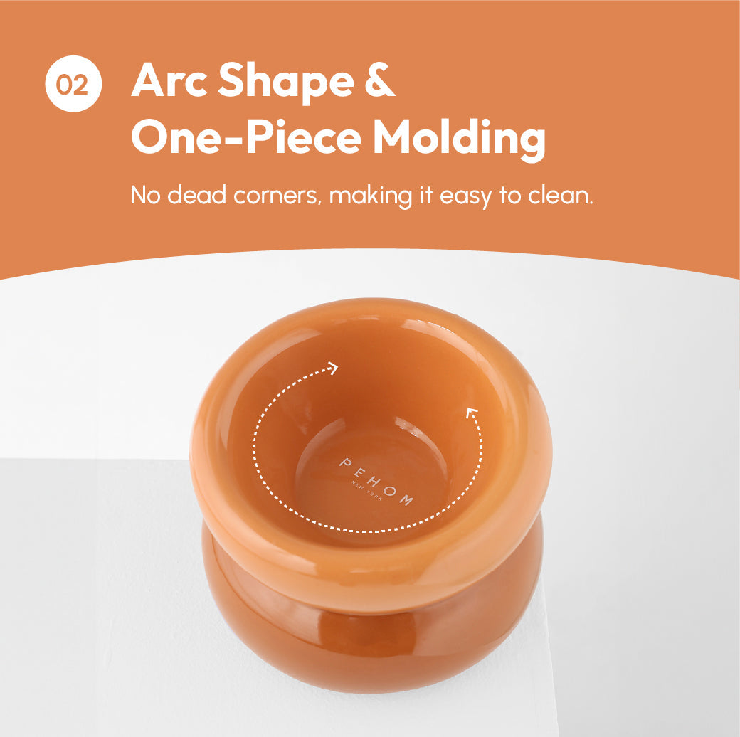 Pehom | Soufflé Pet Bowl - Amber Orange