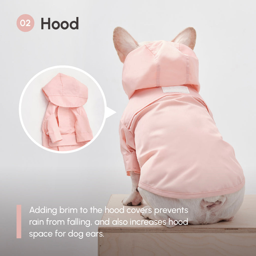 Pehom | Tribeca Adjustable Velcro Raincoat - Light Pink