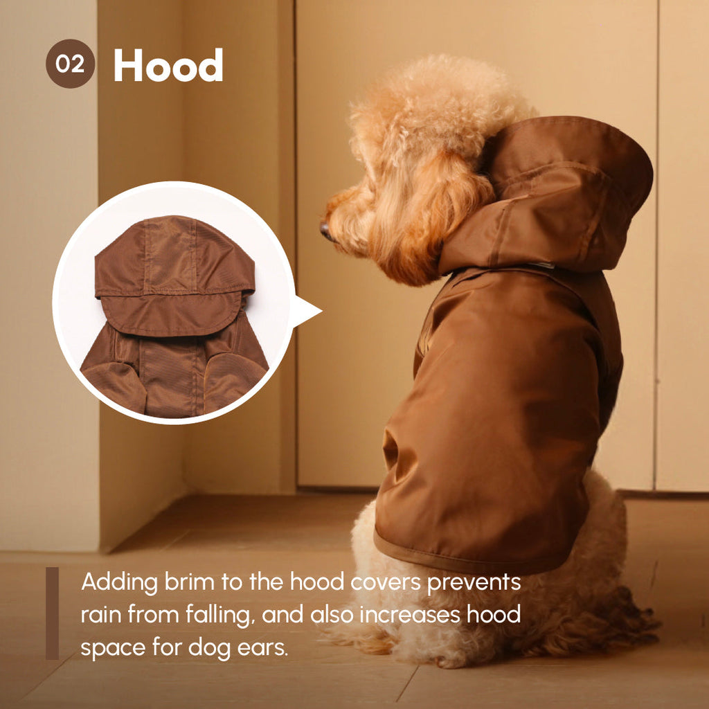 Pehom | Tribeca Adjustable Velcro Raincoat -  Choco