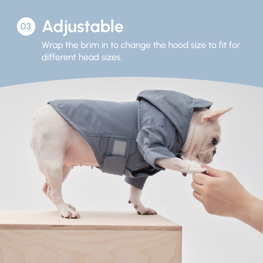 Pehom | Tribeca Adjustable Velcro Raincoat - Light Blue