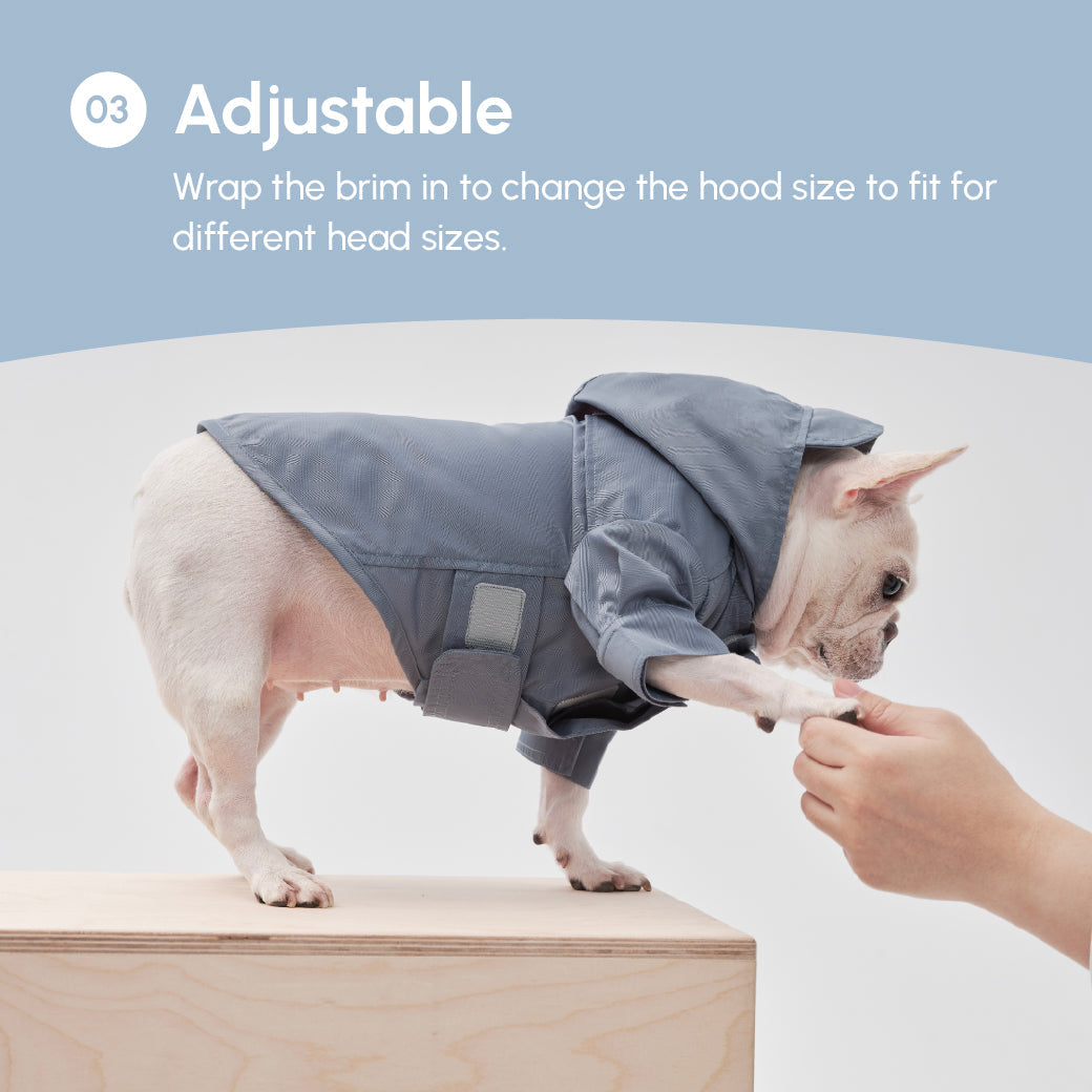 Pehom | Tribeca Adjustable Velcro Raincoat - Light Blue