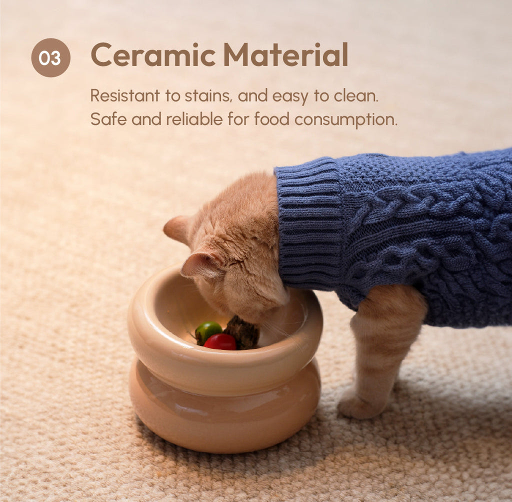 Pehom | Soufflé Pet Bowl - Cream Beige