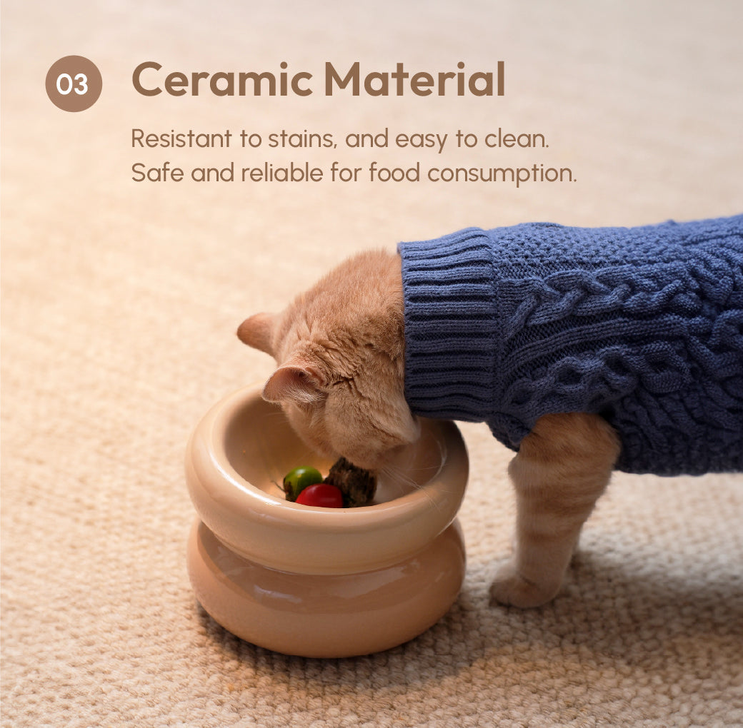 Pehom | Soufflé Pet Bowl - Cream Beige