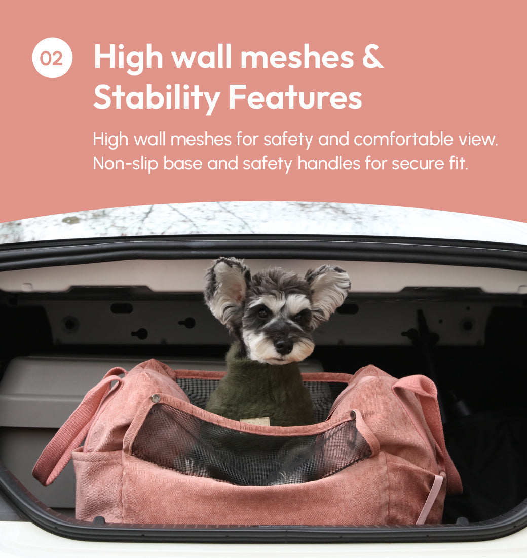 Pehom | Puff Guard Dog Car Seat - Pink